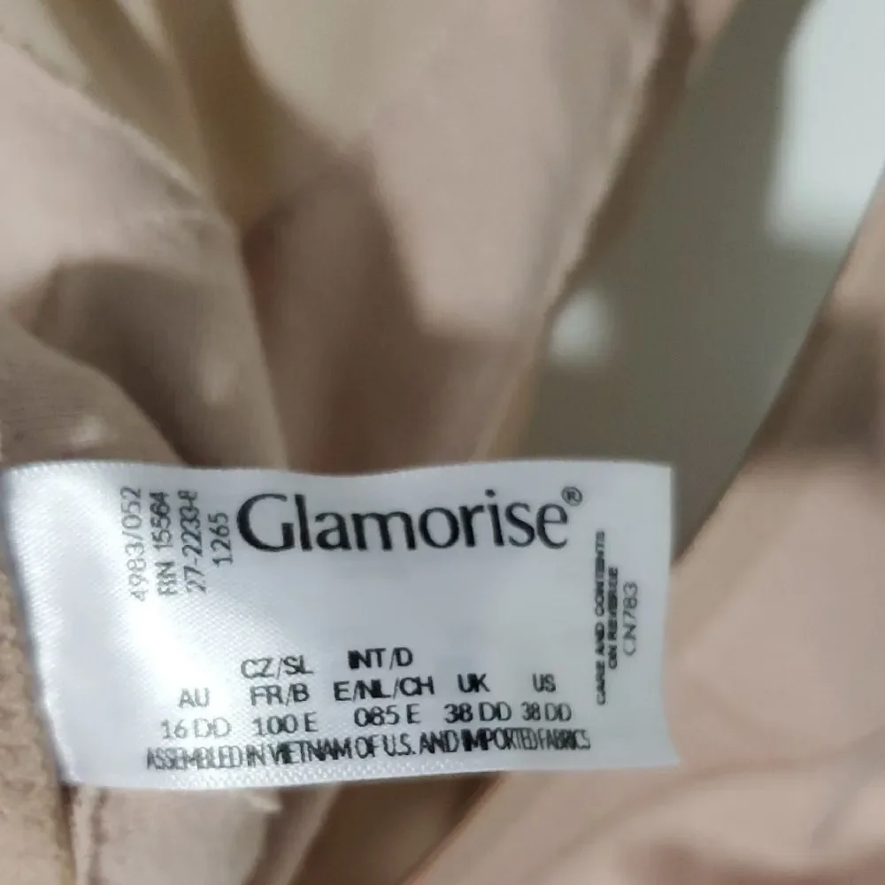 Glamorise Magic Lift Front Close Posture Support Bra Beige 38DD NWOT